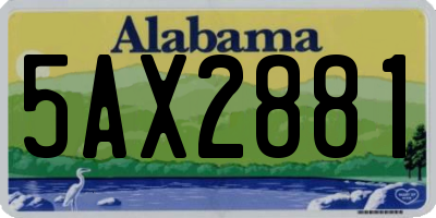 AL license plate 5AX2881