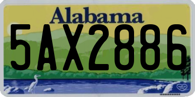 AL license plate 5AX2886