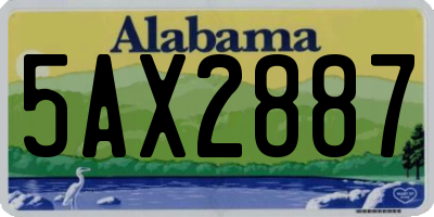 AL license plate 5AX2887