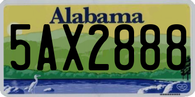 AL license plate 5AX2888