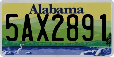 AL license plate 5AX2891