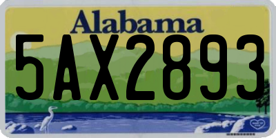 AL license plate 5AX2893