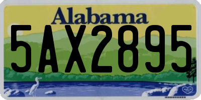AL license plate 5AX2895