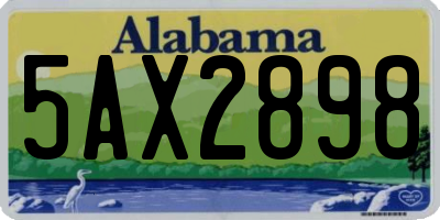 AL license plate 5AX2898