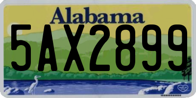 AL license plate 5AX2899