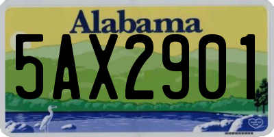AL license plate 5AX2901