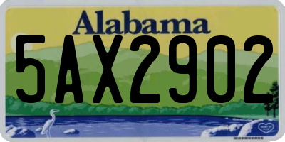 AL license plate 5AX2902