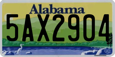 AL license plate 5AX2904