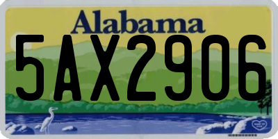 AL license plate 5AX2906