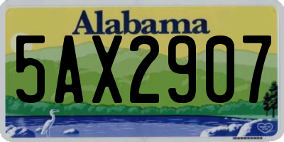 AL license plate 5AX2907