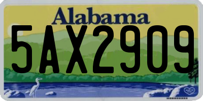 AL license plate 5AX2909