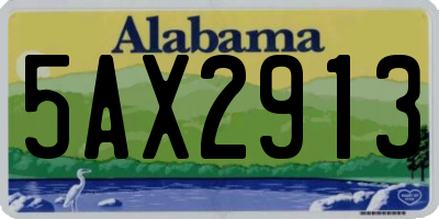 AL license plate 5AX2913