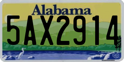 AL license plate 5AX2914