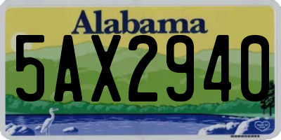 AL license plate 5AX2940