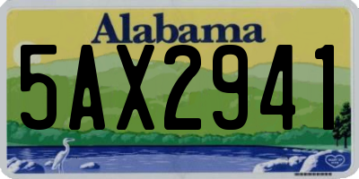 AL license plate 5AX2941