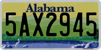 AL license plate 5AX2945