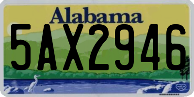 AL license plate 5AX2946
