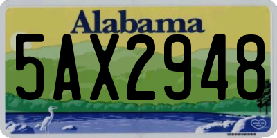 AL license plate 5AX2948
