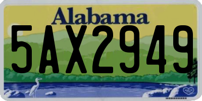 AL license plate 5AX2949