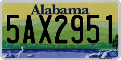 AL license plate 5AX2951