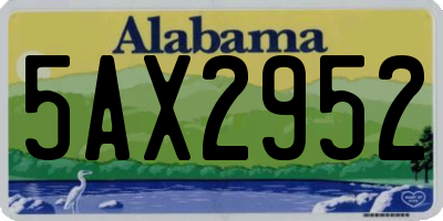 AL license plate 5AX2952