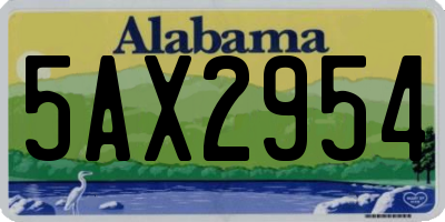 AL license plate 5AX2954