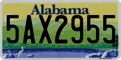 AL license plate 5AX2955