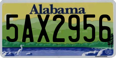 AL license plate 5AX2956