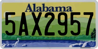 AL license plate 5AX2957