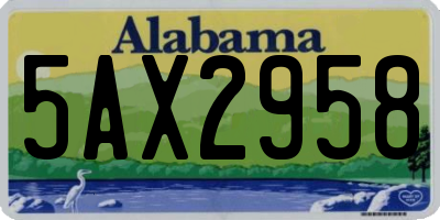 AL license plate 5AX2958