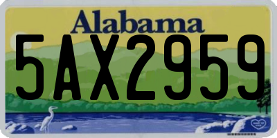 AL license plate 5AX2959
