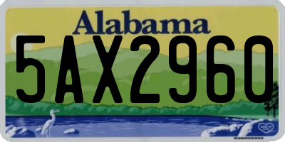 AL license plate 5AX2960