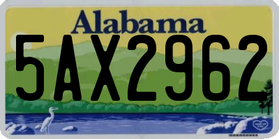 AL license plate 5AX2962
