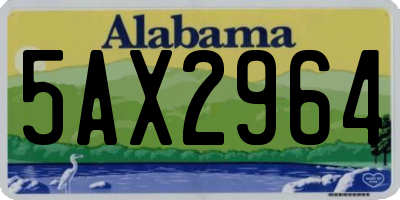 AL license plate 5AX2964