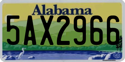 AL license plate 5AX2966