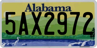 AL license plate 5AX2972
