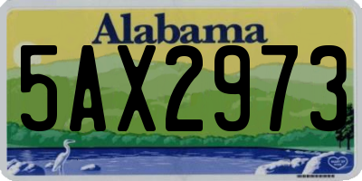 AL license plate 5AX2973
