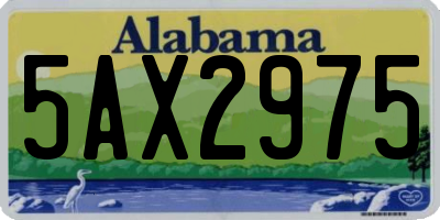 AL license plate 5AX2975