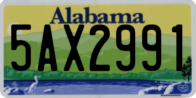 AL license plate 5AX2991