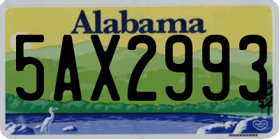 AL license plate 5AX2993