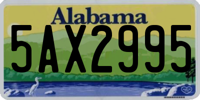 AL license plate 5AX2995