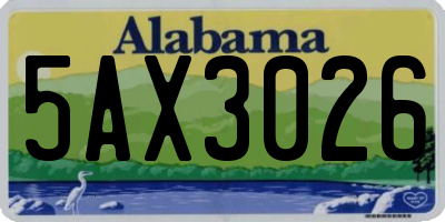 AL license plate 5AX3026