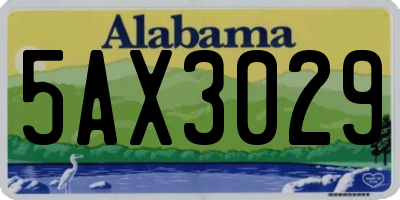 AL license plate 5AX3029