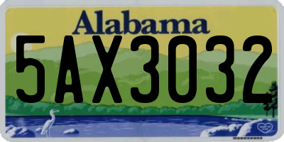 AL license plate 5AX3032