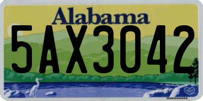 AL license plate 5AX3042