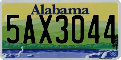 AL license plate 5AX3044