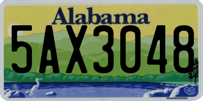 AL license plate 5AX3048