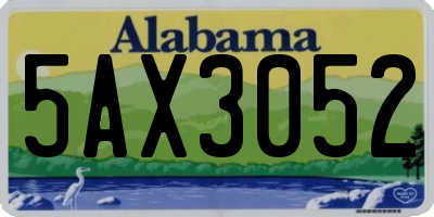 AL license plate 5AX3052