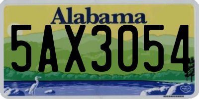 AL license plate 5AX3054
