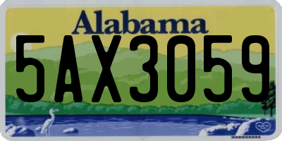 AL license plate 5AX3059